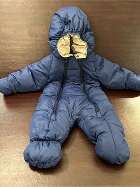 Baby Puffer Snowsuit Jacket - Navy Blue